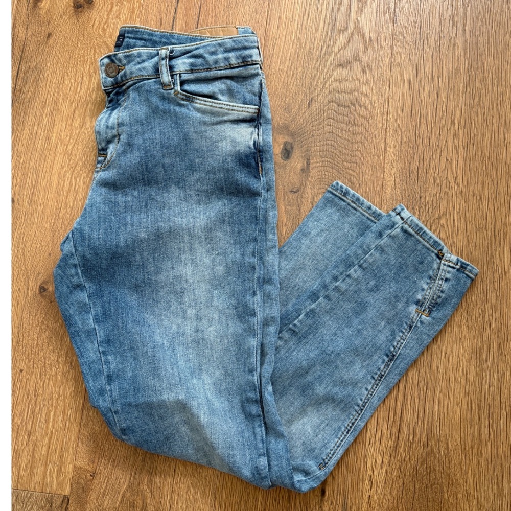 Zara Basic Z1975 Denim Womens Skinny Ankle Zip Jeans Blue Medium Wash Size 6 - Picture 6 of 9